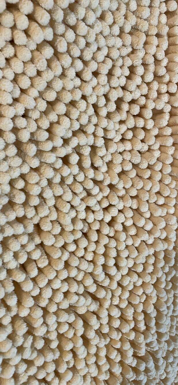 Fresh Home Cream Chenille Shag Bath Mat